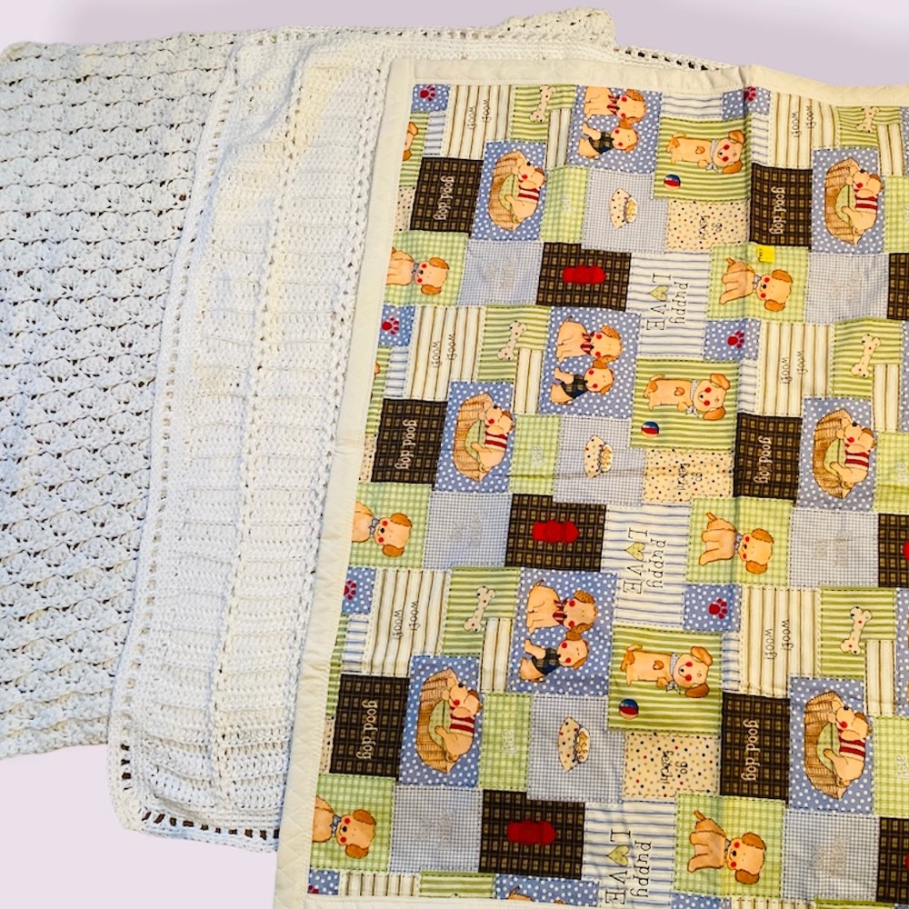 3-New Handmade Unisex Baby Blanckets